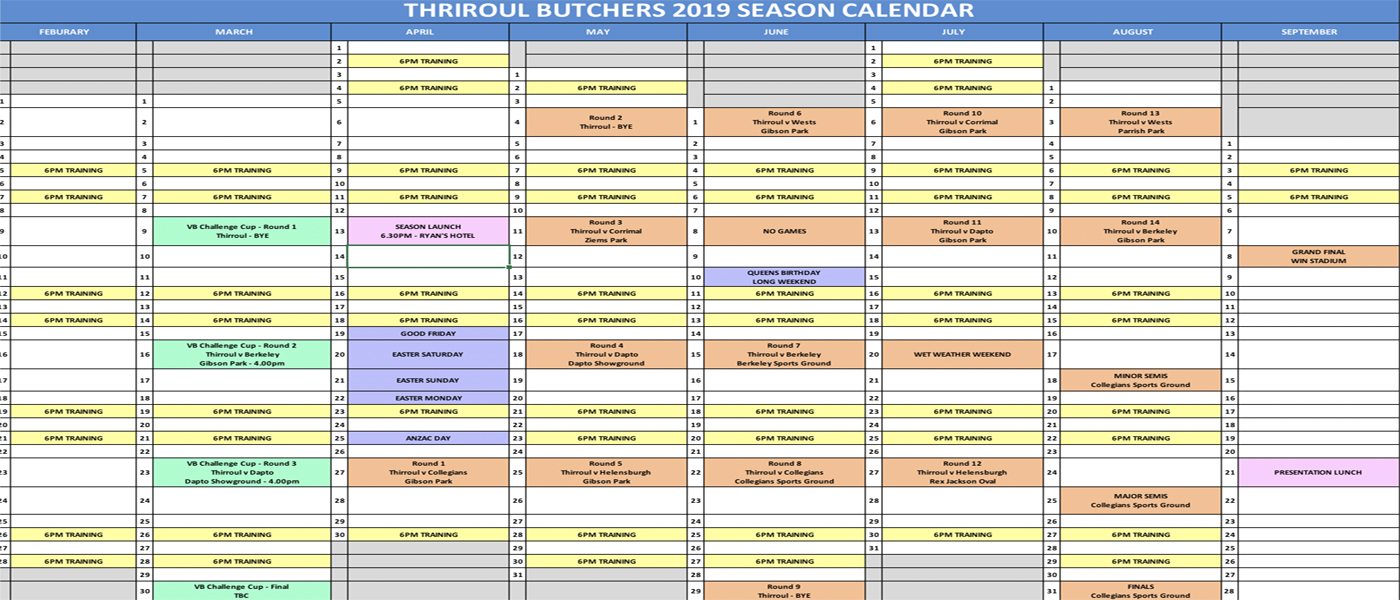 2019 Thirroul Butchers season calendar (including draws) – Thirroul ...